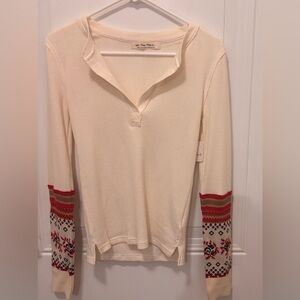 Free People Mikah Cream Layering Top